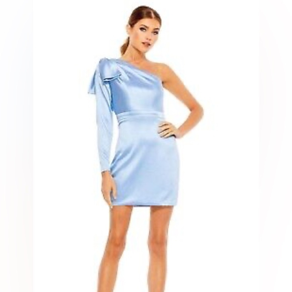 Mac Duggal Blue One-Shoulder Dress size 2